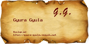 Gyura Gyula névjegykártya