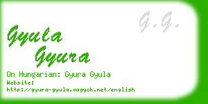 gyula gyura business card